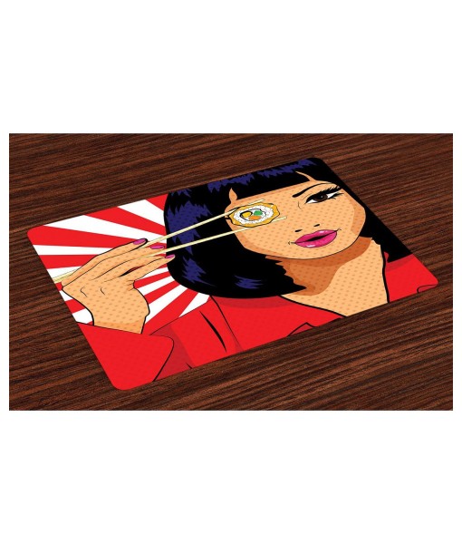 Sushi Place Mats  Set of 4