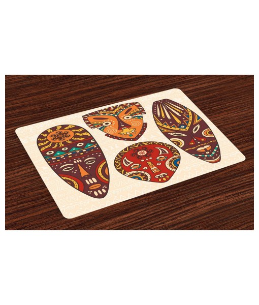 Tiki Luau Place Mats Set of 4