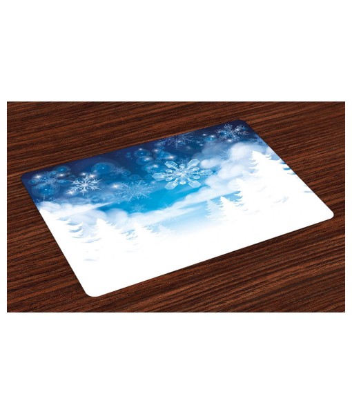 Frosty Winter Wonderland Place Mats Set of 4