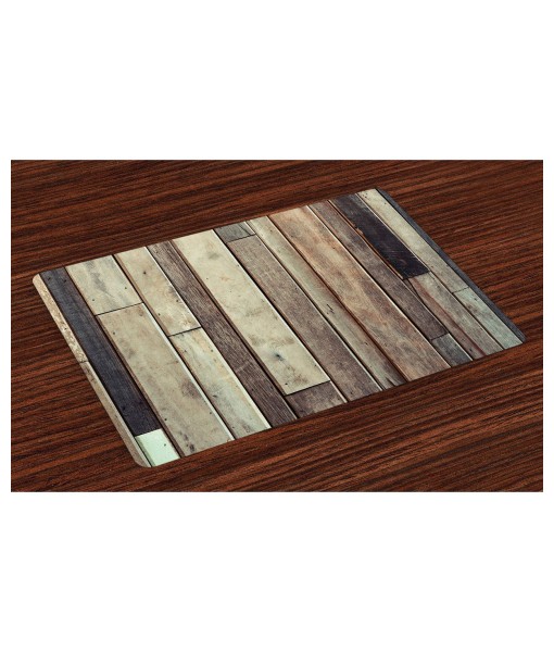 Rustic Charm Wooden Place Mats Set of 4