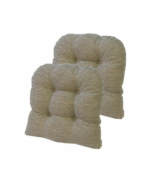The Gripper Non-Slip Tyrus Tufted Chair Pad Cushion  Set of 2