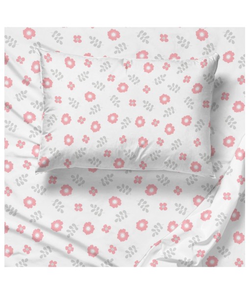 Cutout Floral 100% Organic Cotton Twin Sheet Set