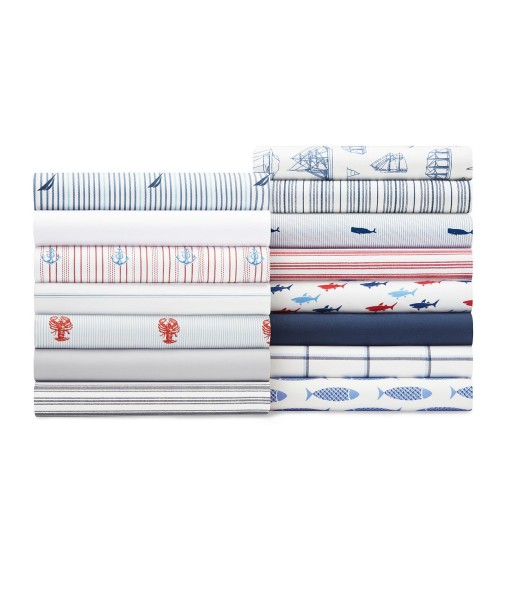 Beaux Stripe Cotton Percale 3-Piece Sheet Set  Twin XL