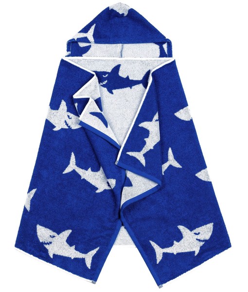 Linum Kids 100% Turkish Aegean Cotton Hooded Easy Bath and Beach Wrap for Boys