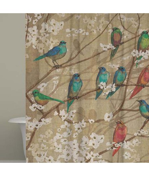 Birds And Blossoms Shower Curtain